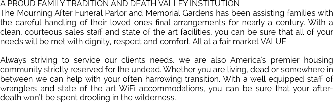 A PROUD FAMILY TRADITION AND